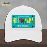 Hot Mama New Mexico Novelty License Plate Hat Unconstructed Cotton / White