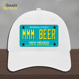 MMM Beer New Mexico Novelty License Plate Hat Unconstructed Cotton / White