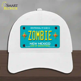 Zombie New Mexico Novelty License Plate Hat Unconstructed Cotton / White