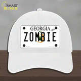 Zombie Georgia Novelty License Plate Hat Unconstructed Cotton / White