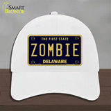 Zombie Delaware Novelty License Plate Hat Unconstructed Cotton / White