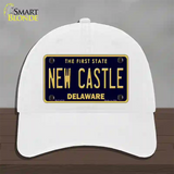 New Castle Delaware Novelty License Plate Hat Unconstructed Cotton / White