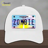 Zombie Mississippi Novelty License Plate Hat Unconstructed Cotton / White