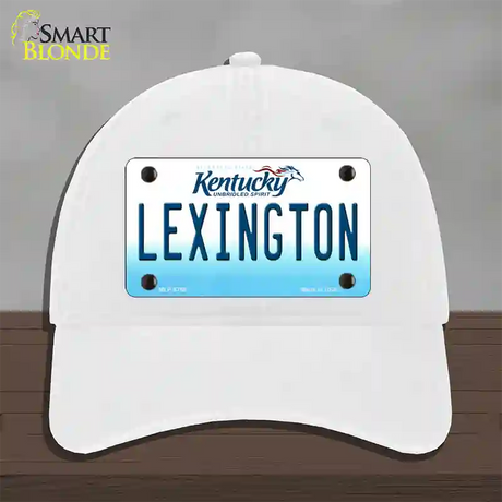 Lexington Kentucky Novelty License Plate Hat Unconstructed Cotton / White