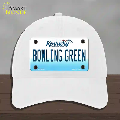 Bowling Green Kentucky Novelty License Plate Hat Unconstructed Cotton / White