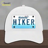 Hiker Kentucky Novelty License Plate Hat Unconstructed Cotton / White