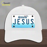 Jesus Kentucky Novelty License Plate Hat Unconstructed Cotton / White