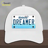 Dreamer Kentucky Novelty License Plate Hat Unconstructed Cotton / White