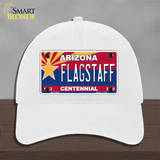 Arizona Centennial Flagstaff Novelty License Plate Hat Unconstructed Cotton / White