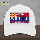 Arizona Centennial Dry Heat Novelty License Plate Hat Unconstructed Cotton / White