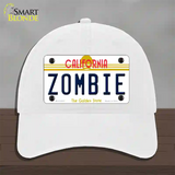 Zombie California Novelty License Plate Hat Unconstructed Cotton / White