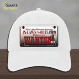 In-laws And Outlaws Novelty License Plate Hat Unconstructed Cotton / White