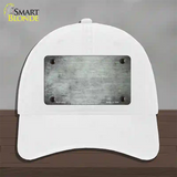 White Oil Rubbed Solid Novelty License Plate Hat Unconstructed Cotton / White