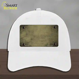 Gold Oil Rubbed Solid Novelty License Plate Hat Unconstructed Cotton / White