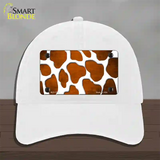 Orange White Giraffe Oil Rubbed Novelty License Plate Hat Unconstructed Cotton / White