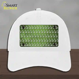 Lime Green White Anchor Oil Rubbed Novelty License Plate Hat Unconstructed Cotton / White