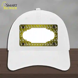 Yellow White Anchor Scallop Oil Rubbed Novelty License Plate Hat Unconstructed Cotton / White