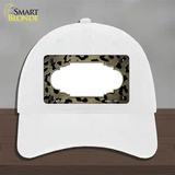 Gold Black Cheetah Scallop Oil Rubbed Novelty License Plate Hat Unconstructed Cotton / White