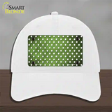 Lime Green White Small Dots Oil Rubbed Novelty License Plate Hat Unconstructed Cotton / White