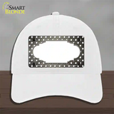 Tan White Small Dots Scallop Oil Rubbed Novelty License Plate Hat Unconstructed Cotton / White