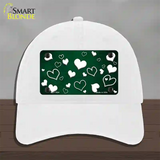 Green White Love Oil Rubbed Novelty License Plate Hat Unconstructed Cotton / White