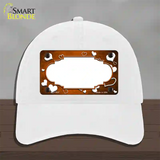 Orange White Love Scallop Oil Rubbed Novelty License Plate Hat Unconstructed Cotton / White