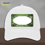 Lime Green White Owl Scallop Oil Rubbed Novelty License Plate Hat Unconstructed Cotton / White