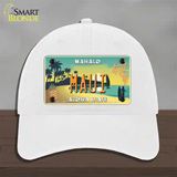 Maui Hawaii Pineapple Novelty License Plate Hat Unconstructed Cotton / White