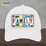 Family License Plate Art Wood Novelty License Plate Hat Unconstructed Cotton / White