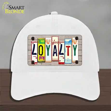 Loyalty Wood License Plate Art Novelty License Plate Hat Unconstructed Cotton / White