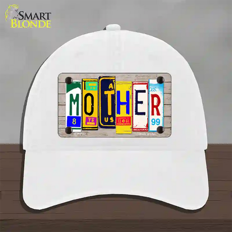 Mother Wood License Plate Art Novelty License Plate Hat Unconstructed Cotton / White