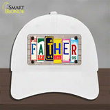 Father Wood License Plate Art Novelty License Plate Hat Unconstructed Cotton / White