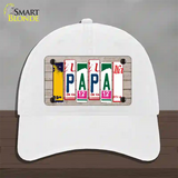 Papa Wood License Plate Art Novelty License Plate Hat Unconstructed Cotton / White