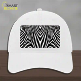 Zebra Print Novelty License Plate Hat Unconstructed Cotton / White