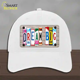 Dream Big Wood License Plate Art Novelty License Plate Hat Unconstructed Cotton / White