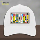 Rock N Roll Wood License Plate Art Novelty License Plate Hat Unconstructed Cotton / White