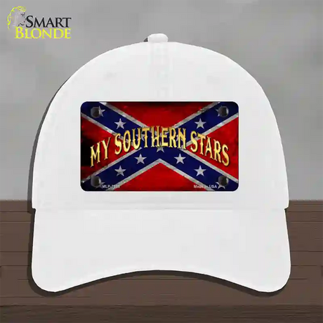 My Southern Stars Novelty License Plate Hat Unconstructed Cotton / White