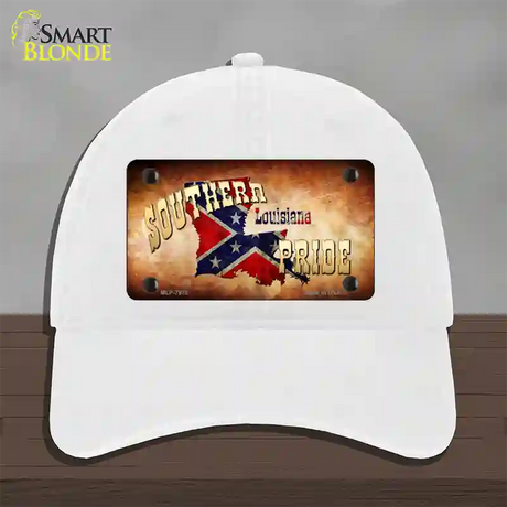 Southern Pride Louisiana Novelty License Plate Hat Unconstructed Cotton / White