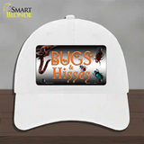 Bugs & Hisses Novelty License Plate Hat Unconstructed Cotton / White