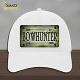 Bowhunter Novelty License Plate Hat Unconstructed Cotton / White