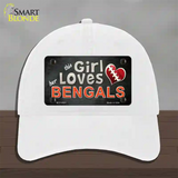 This Girl Loves Her Bengals Novelty License Plate Hat Unconstructed Cotton / White