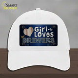 This Girl Loves Her Brewers Novelty License Plate Hat Unconstructed Cotton / White