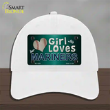 This Girl Loves Her Mariners Novelty License Plate Hat Unconstructed Cotton / White