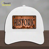 Historic Novelty License Plate Hat Unconstructed Cotton / White