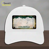 Colorado Rusty Blank Novelty License Plate Hat Unconstructed Cotton / White