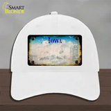 Iowa Rusty Blank Novelty License Plate Hat Unconstructed Cotton / White