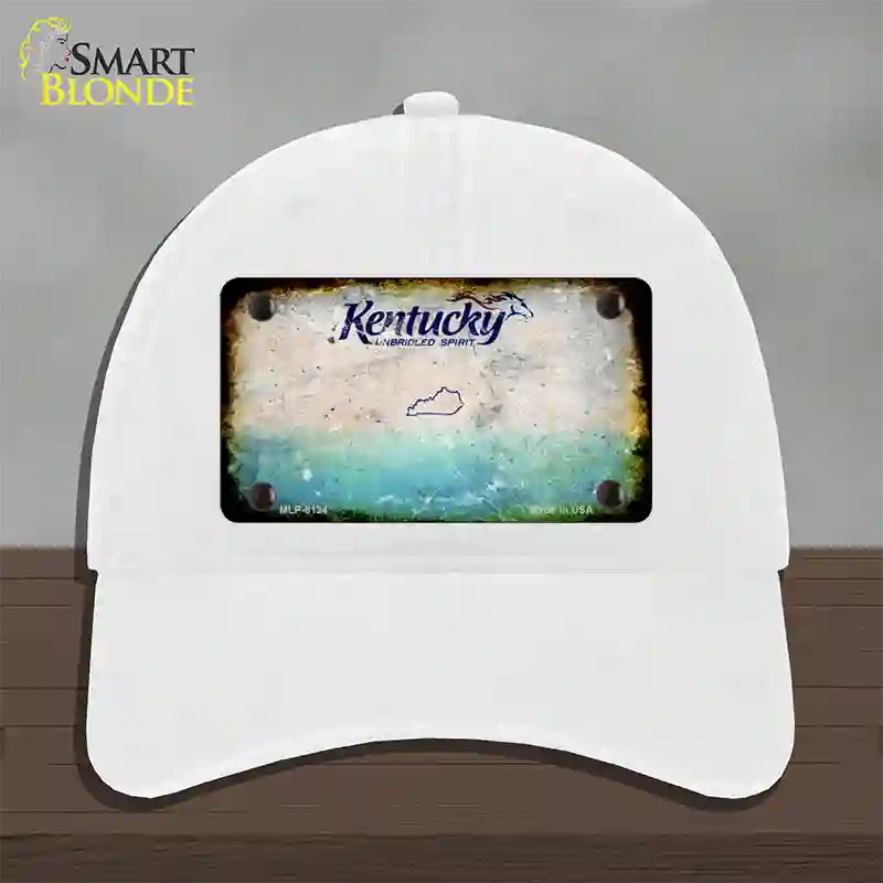 Kentucky Rusty Blank Novelty License Plate Hat Unconstructed Cotton / White