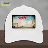 Nebraska Rusty Blank Novelty License Plate Hat Unconstructed Cotton / White