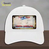 North Carolina Rusty Blank Novelty License Plate Hat Unconstructed Cotton / White