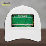 Vermont Rusty Blank Novelty License Plate Hat Unconstructed Cotton / White